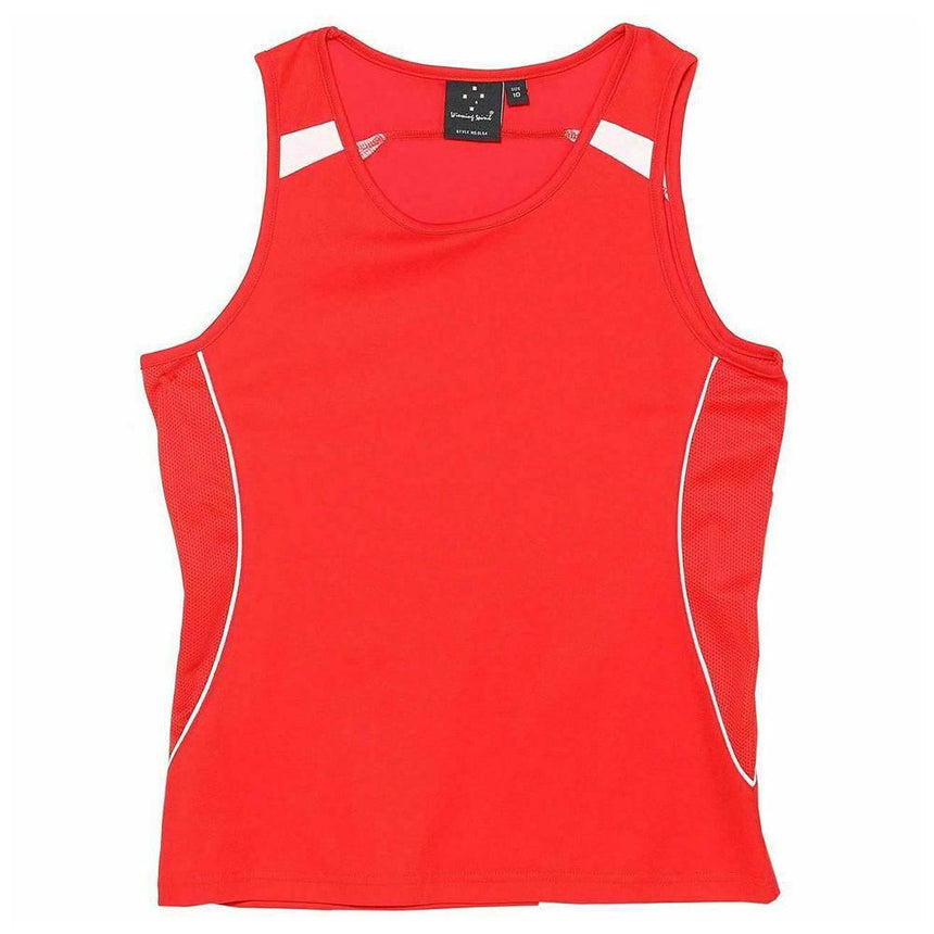 SL54 Legend Singlet Ladies Singlets Winning Spirit Red.White 8