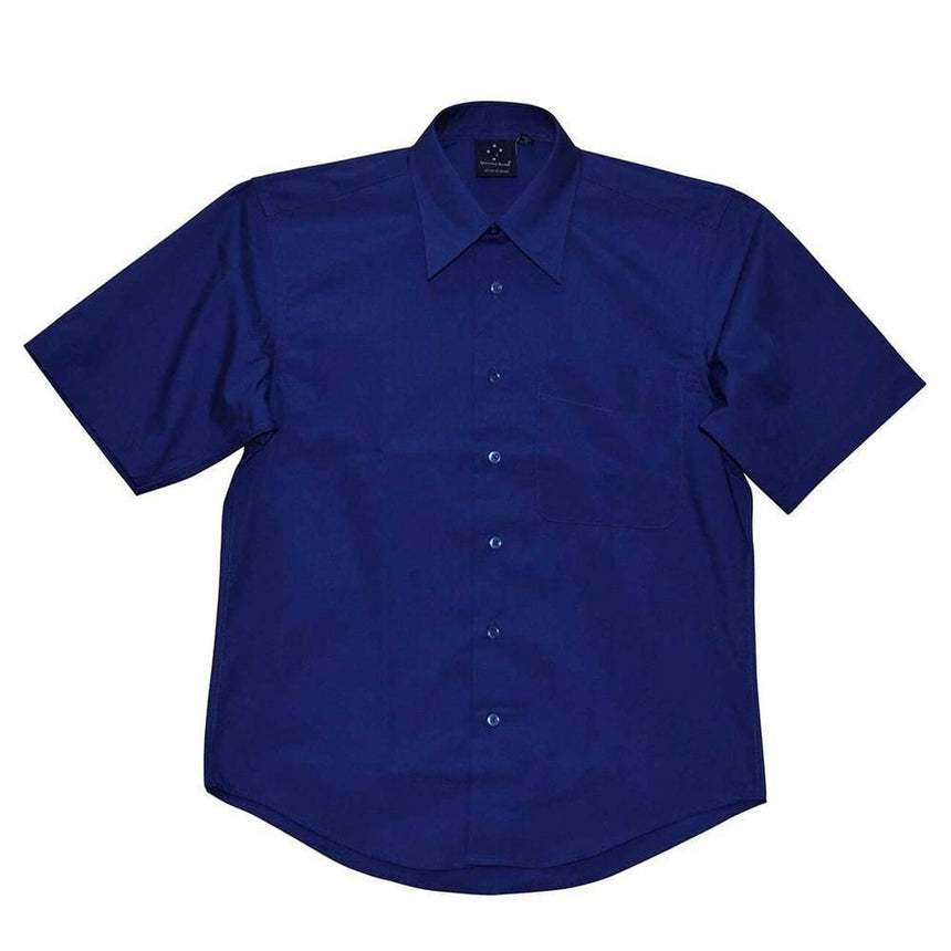 BS08S Men's Telfon Executive Short Sleeve Shirt Shirts Winning Spirit Royal S