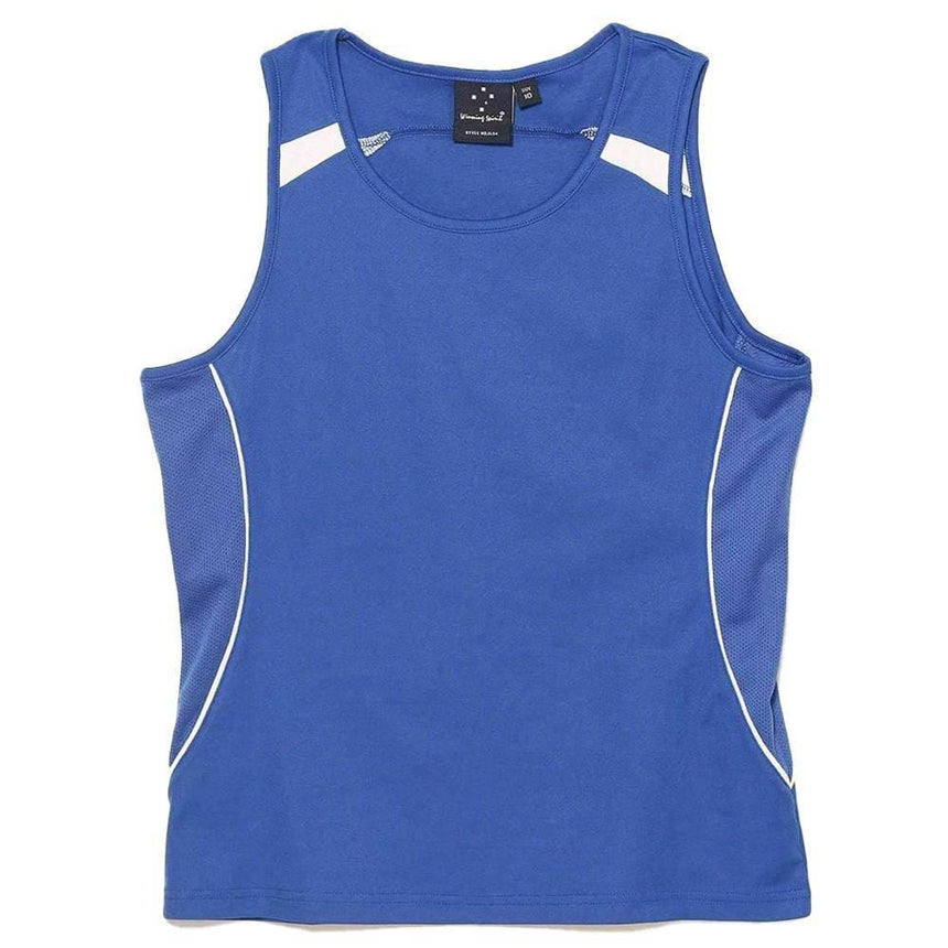 SL54 Legend Singlet Ladies Singlets Winning Spirit Royal.White 8