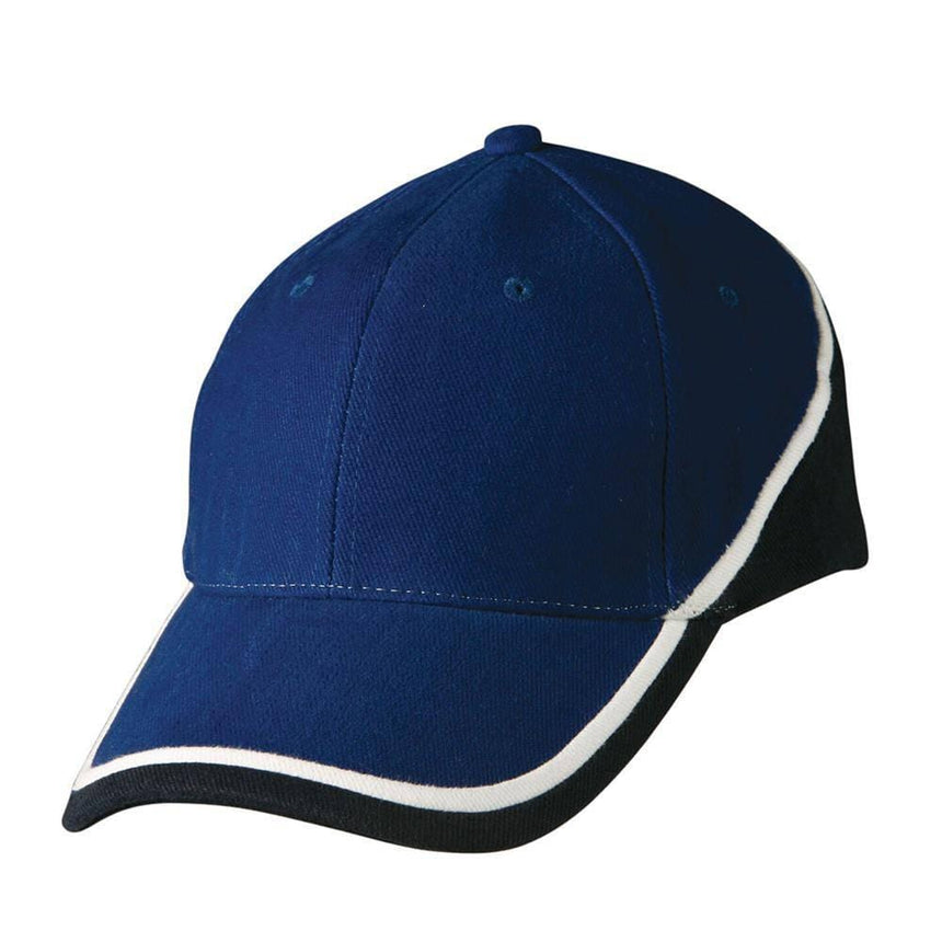 CH38 Tri Contrast Colours Cap Hats Winning Spirit Royal.White.Navy