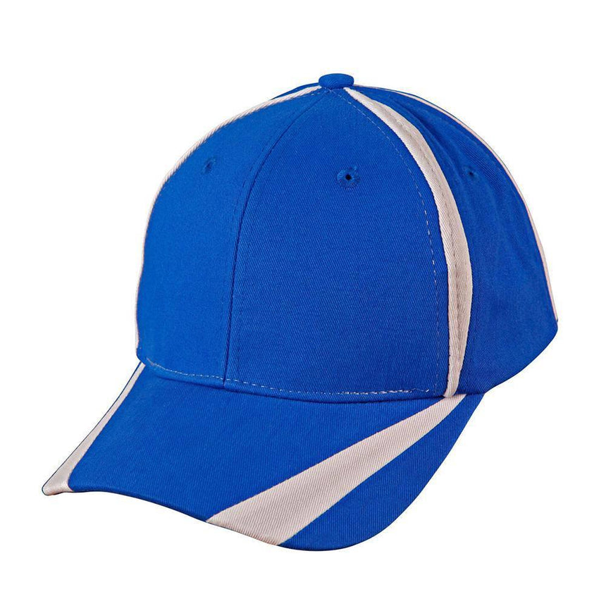 CH82 Peak & Crown Contrast Cap Hats Winning Spirit Royal.White