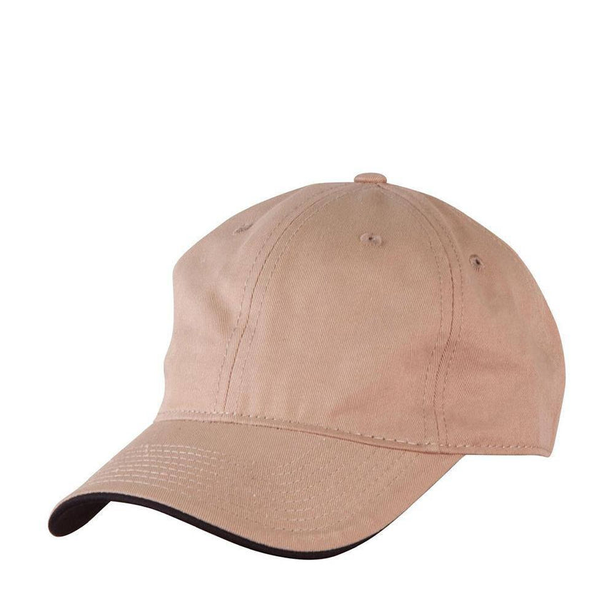 CH51 Underpeak Contrast Colour Cap Hats Winning Spirit Rust.Black