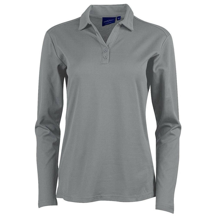 PS36B Victory Plus Truedry® Long Sleeve Polo Polos Winning Spirit Graphite 6