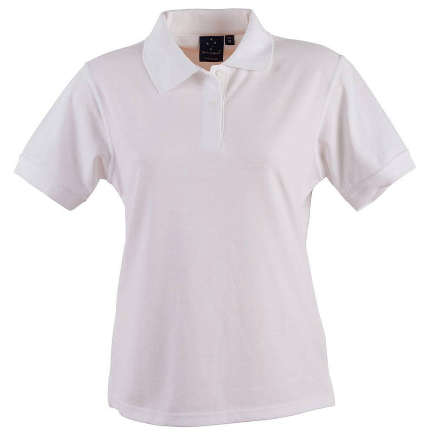 PS23 Delux Polo Ladies Polos Winning Spirit White 8