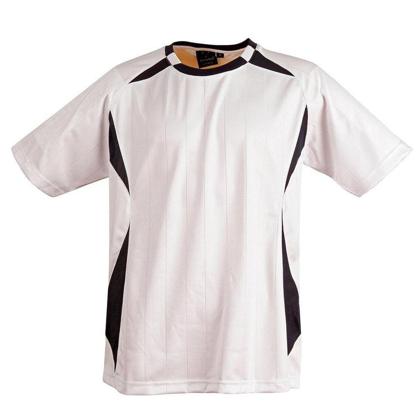 TS85K Shoot Soccer Tee Kids T Shirts Winning Spirit White.Navy 06K