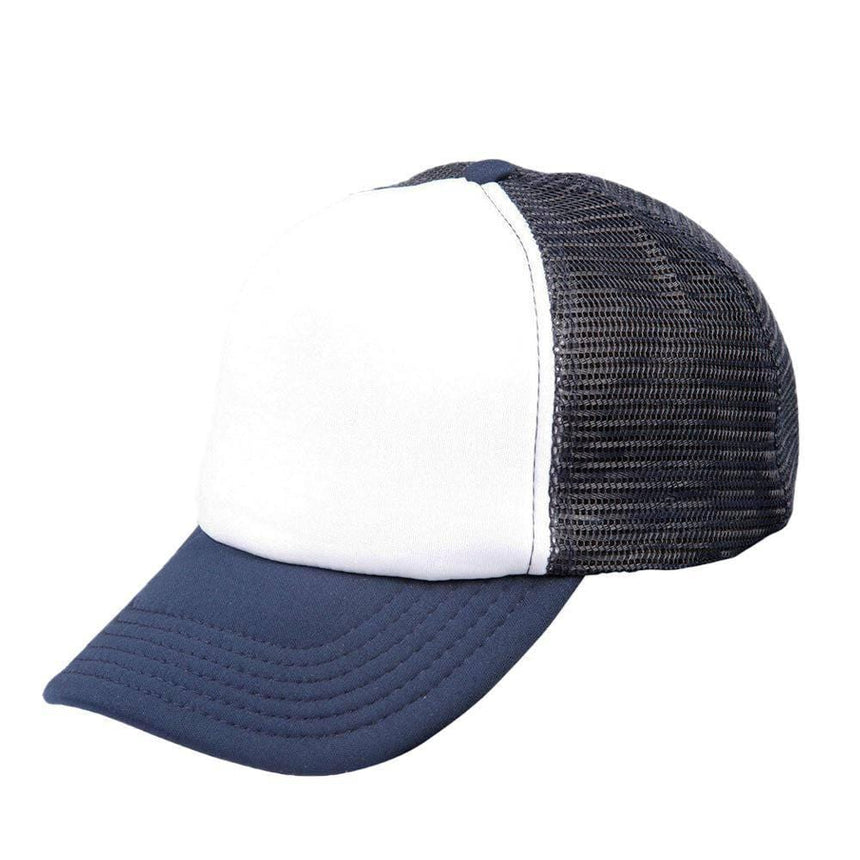 CH69 Contrast Trucker Cap Hats Winning Spirit White/Navy