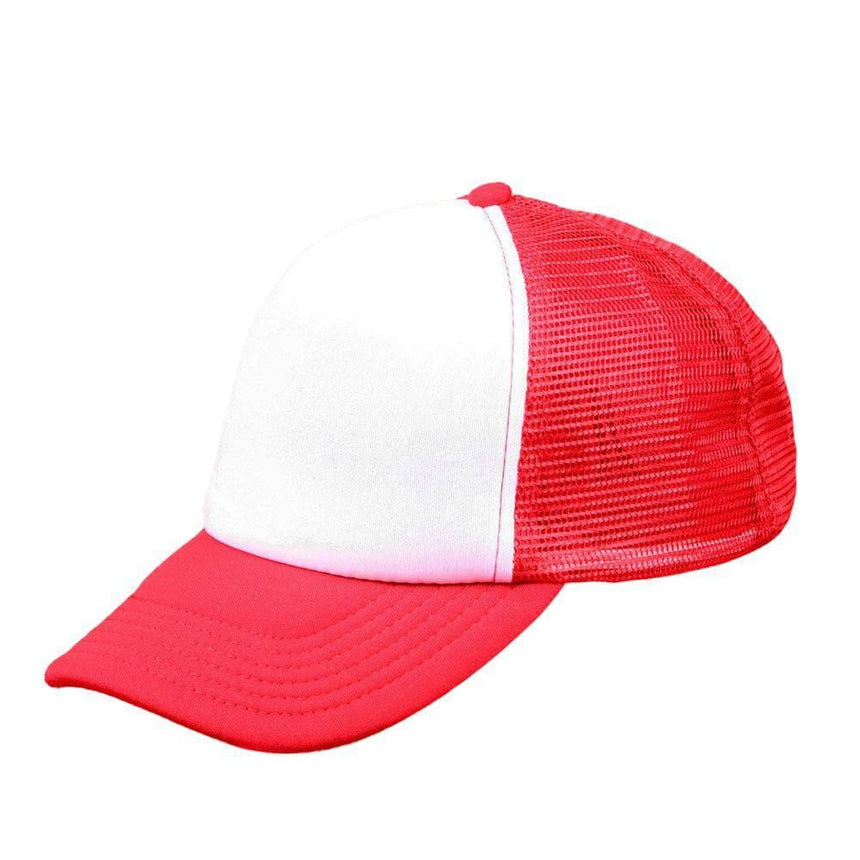 CH69 Contrast Trucker Cap Hats Winning Spirit White/Red