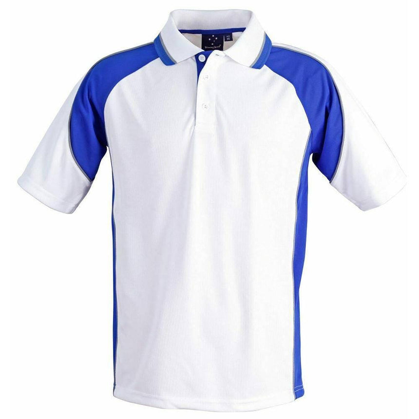 PS49K Mascot Polo Kids Polos Winning Spirit White.Royal 06K