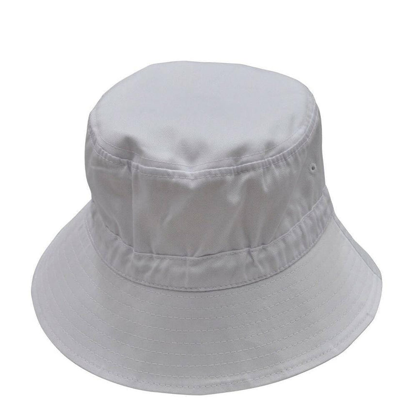 H1034 Bucket Hat With Toggle Hats Winning Spirit White S/M