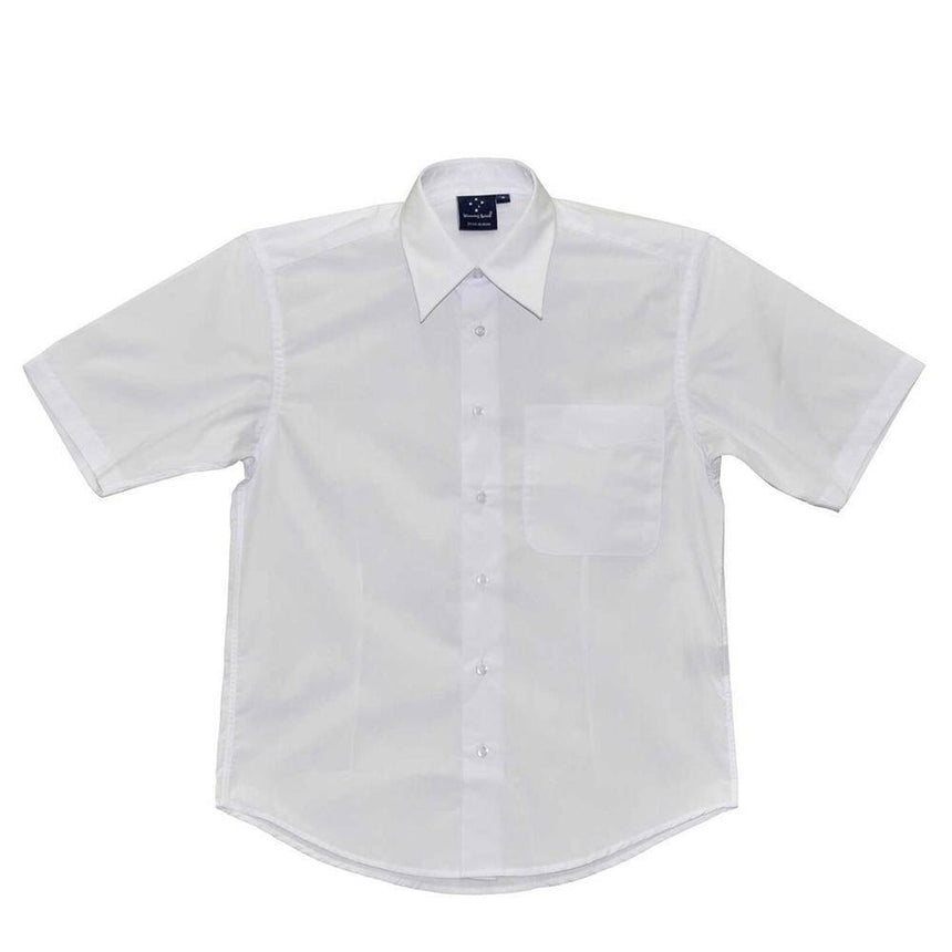 BS08S Men's Telfon Executive Short Sleeve Shirt Shirts Winning Spirit White S