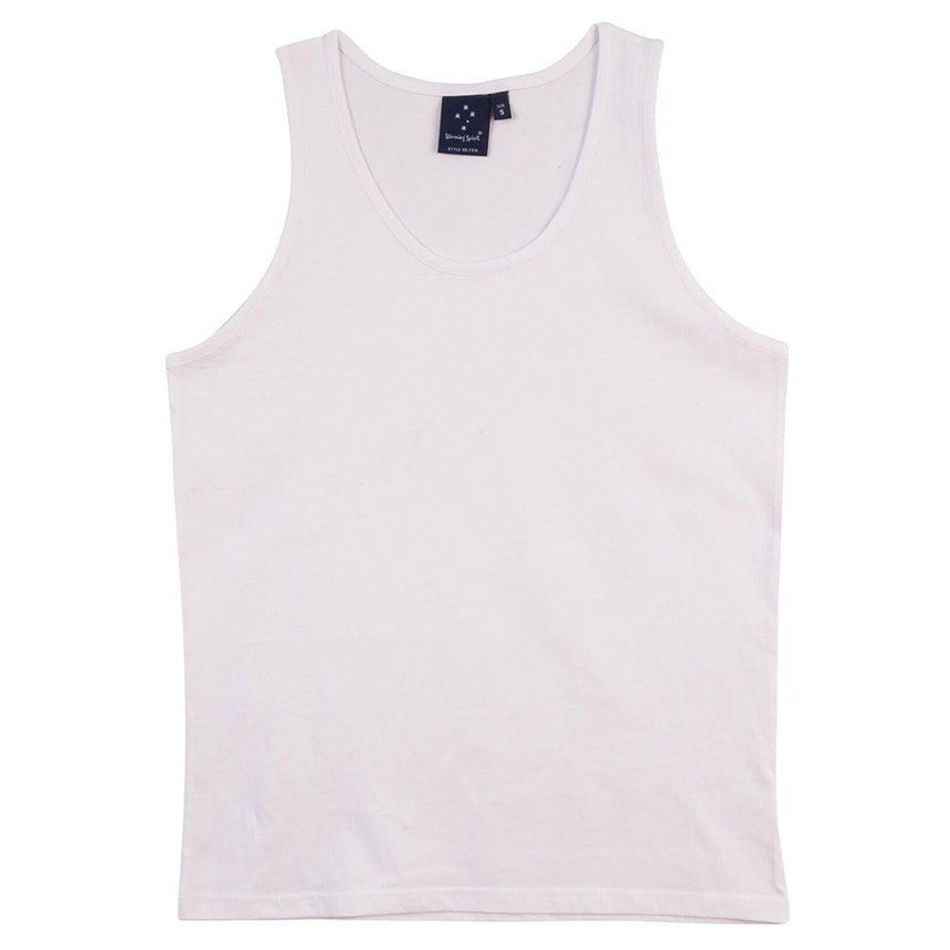 TS18 Trainer's Cotton Singlet Men's Singlets Winning Spirit White S