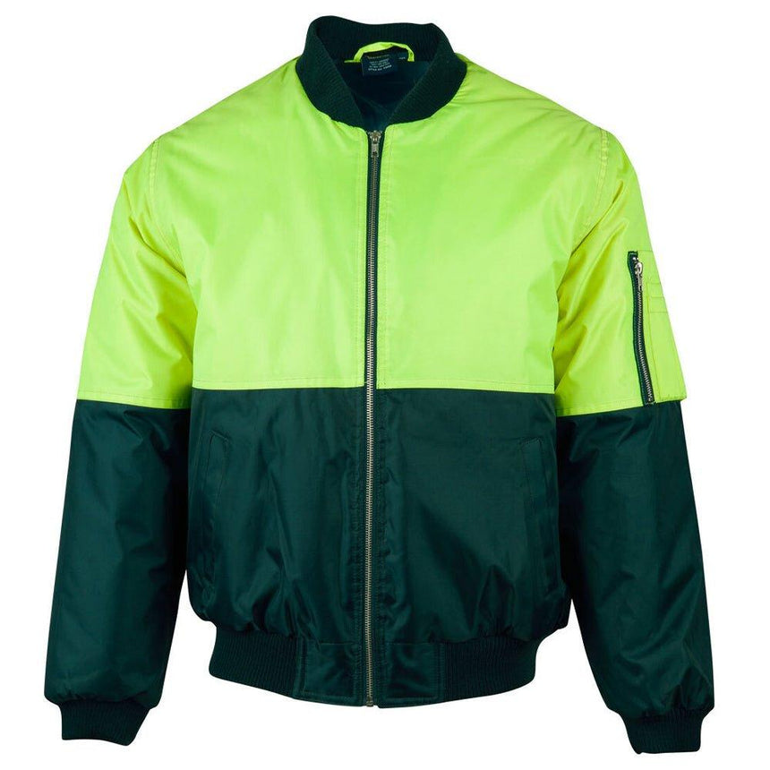 SW06A Hi-Vis Two Tone Flying Jacket Jackets Winning Spirit Yellow.Bottle S