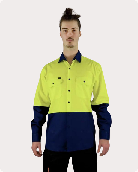 Hi Vis LS Drill Shirt 7LDY Shirts Canura