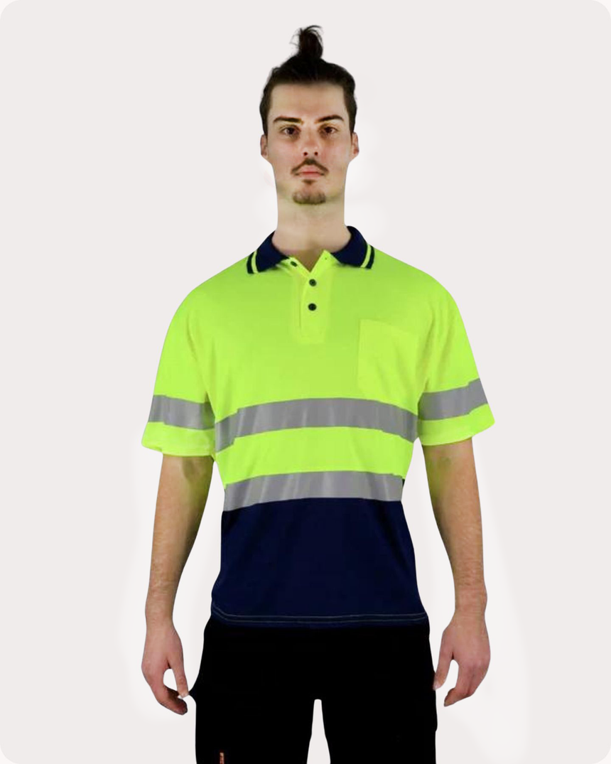 Hi Vis SS Taped Polo With Pocket 19YST Polos Canura