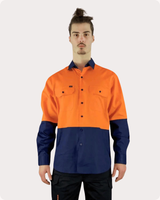 Hi Vis LS Drill Shirt 7LDO Shirts Canura