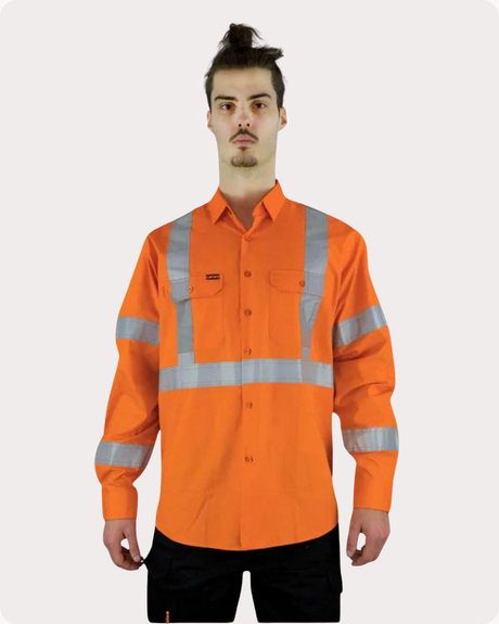 Hi Vis LS Ripstop Shirt 17LDOX Shirts Canura