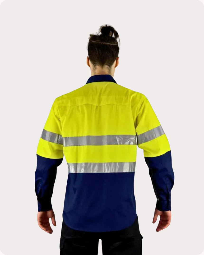 Hi Vis LS Taped Shirt With Pocket 7LDYT Shirts Canura