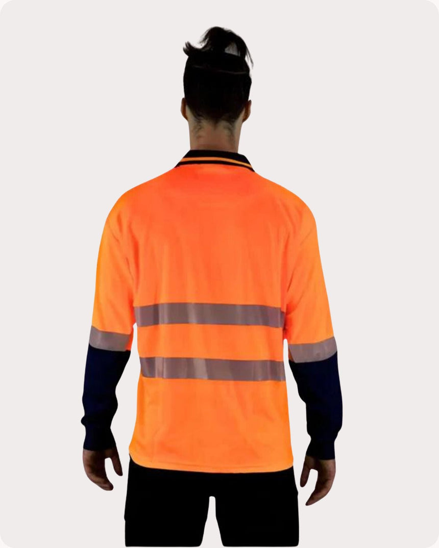 Hi Vis LS Taped Polo Shirt 19OLT Polos Canura