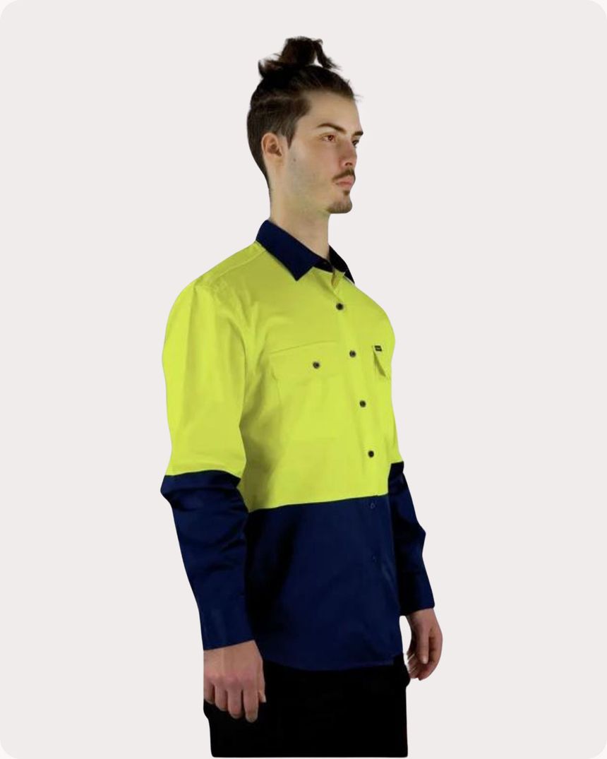 Hi Vis LS Drill Shirt 7LDY Shirts Canura