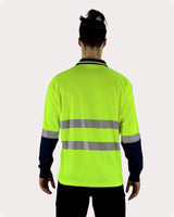 Hi Vis LS Taped Polo with Pocket 19YLT Polos Canura