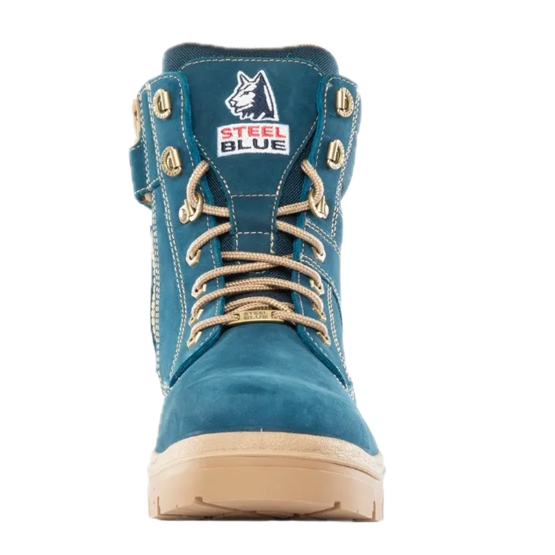 Blue Southern Cross® Zip Work Boots 312361 Zip Up Boots Steel Blue