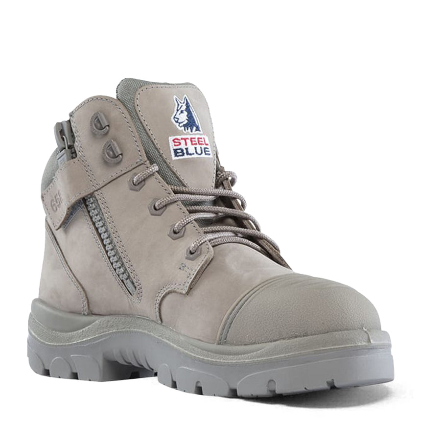 Parkes Zip: Scuff Cap Work Boots 312658 Zip Up Boots Steel Blue