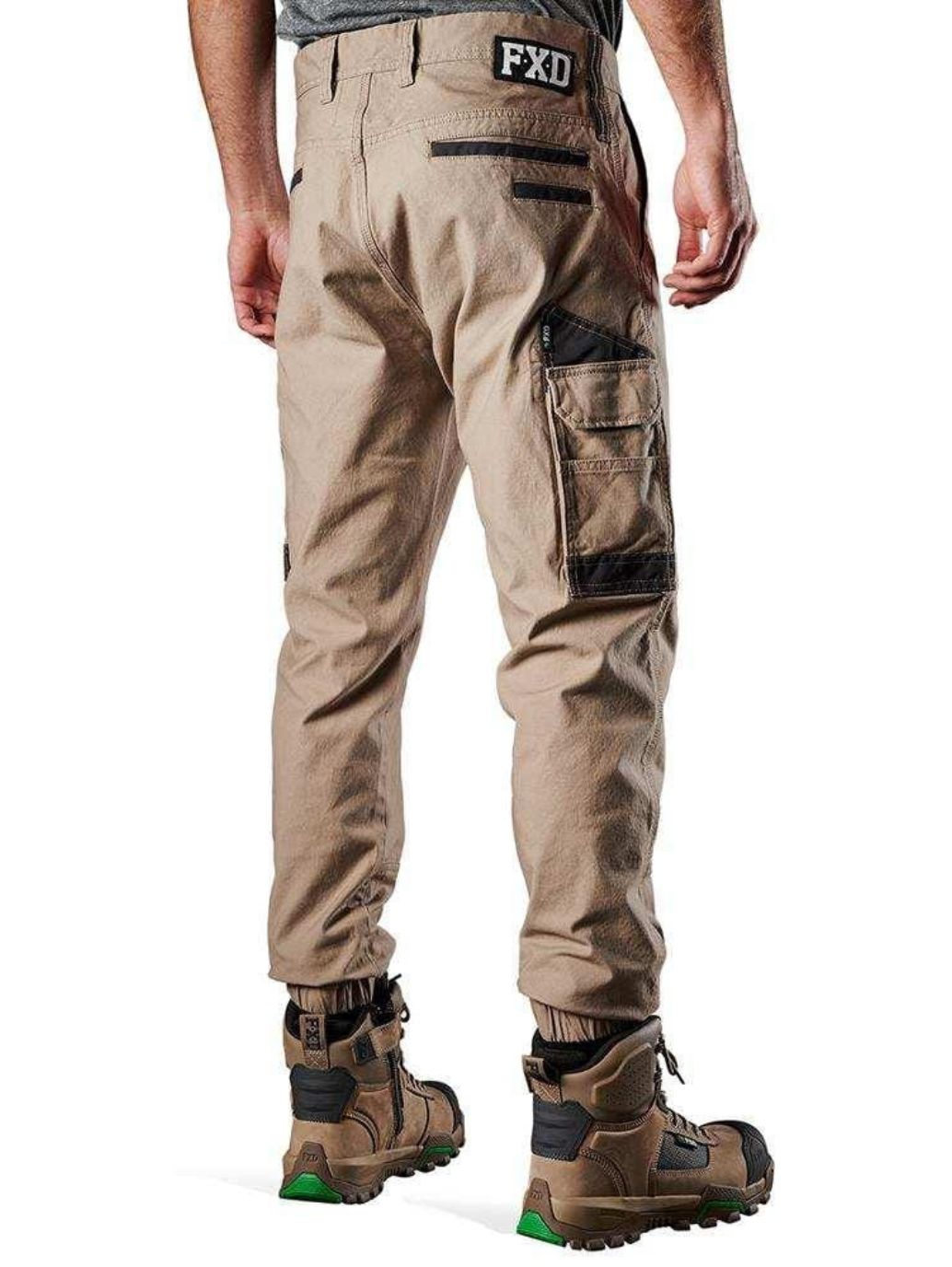 Mens Cargo Work Pants Tactical Tapered Trousers Elastic Cuffed Stretch  Cotton  eBay