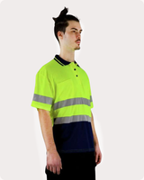 Hi Vis SS Taped Polo With Pocket 19YST Polos Canura