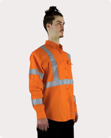 Hi Vis LS Ripstop Shirt 17LDOX Shirts Canura