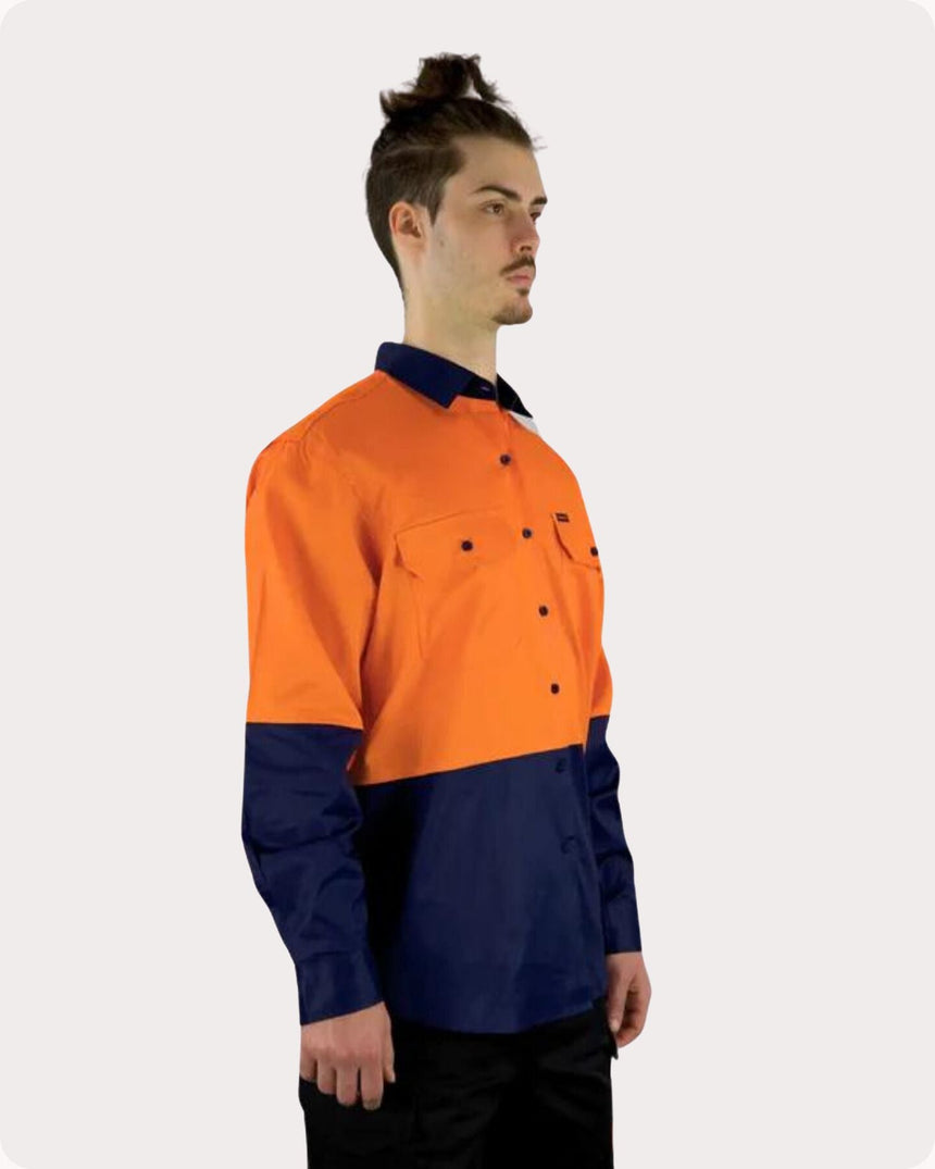 Hi Vis LS Drill Shirt 7LDO Shirts Canura