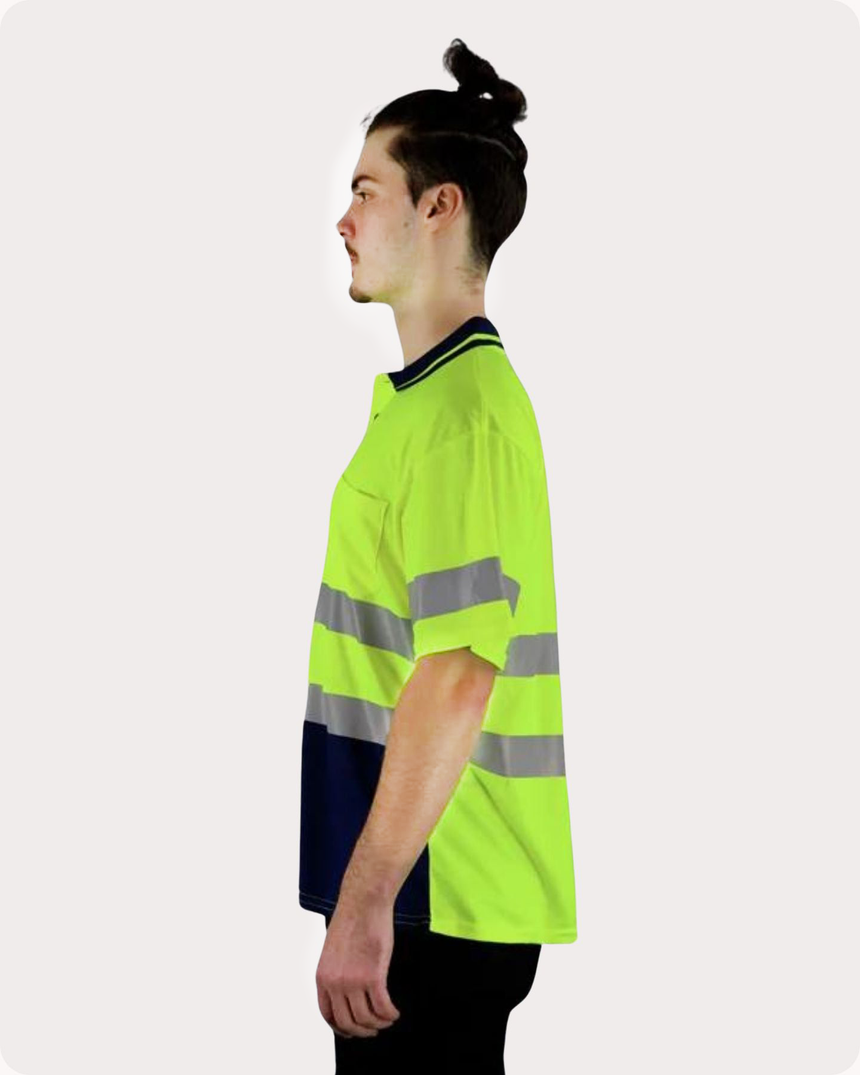 Hi Vis SS Taped Polo With Pocket 19YST Polos Canura