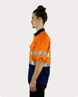 Hi Vis SS Taped Drill Work Shirt 7LDOST Shirts Canura