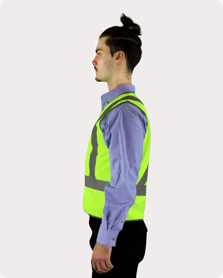 Hi Vis T Tape Safety Vest 12VYR Vests Canura