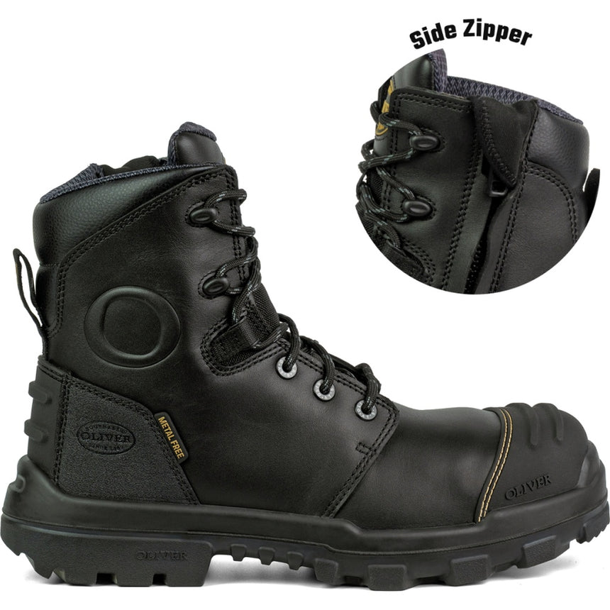 Oliver AT 54-545Z 150mm Black Zip Sided Boot Zip Sided Boot Oliver