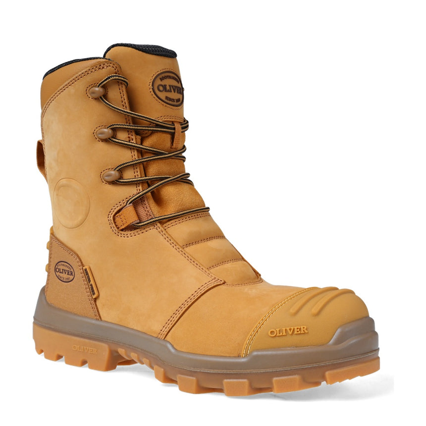 Oliver AT 54-585Z 200mm Hi-Leg Wheat Zip Sided Boot Zip Sided Boot Oliver Mens AU 7