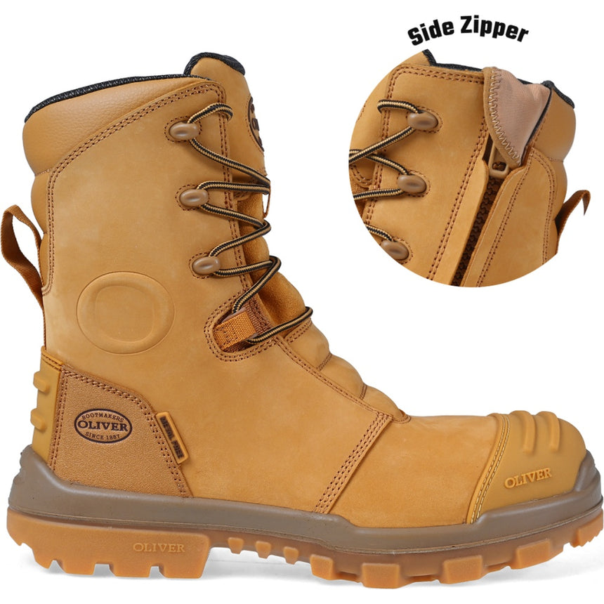 Oliver AT 54-585Z 200mm Hi-Leg Wheat Zip Sided Boot Zip Sided Boot Oliver