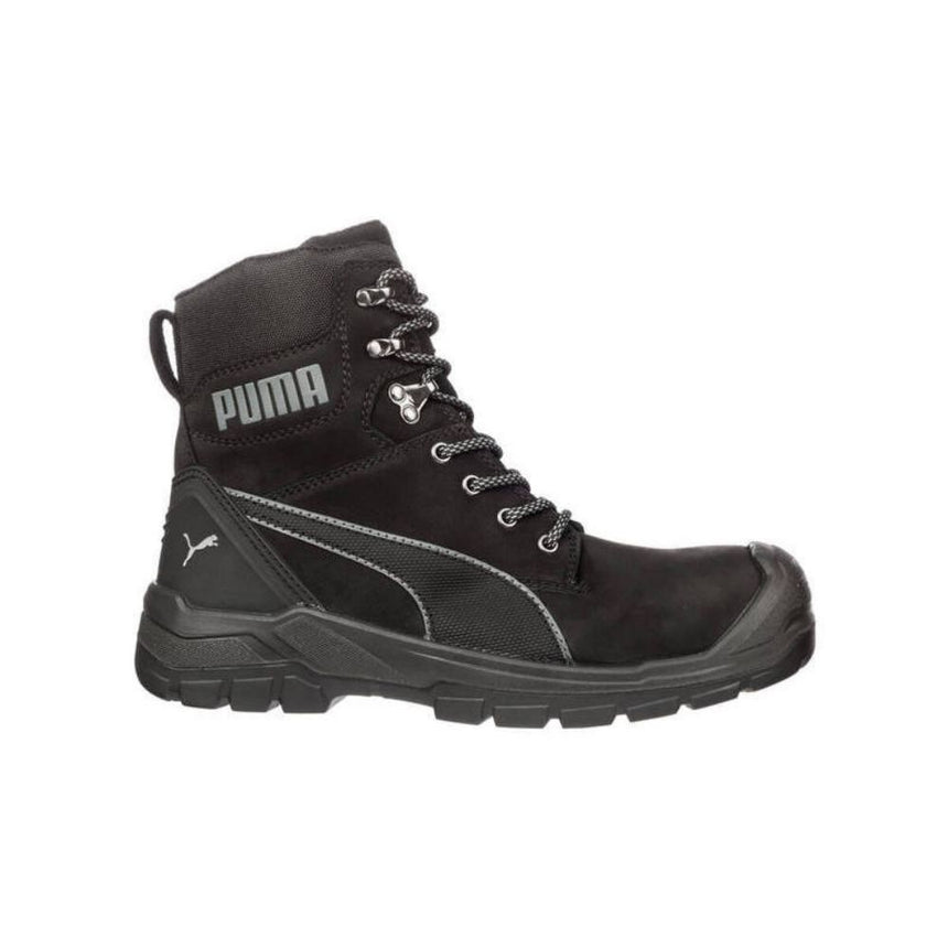 Conquest High Cut Zip Sided Boots Black 630737 Zip Up Boots Puma   