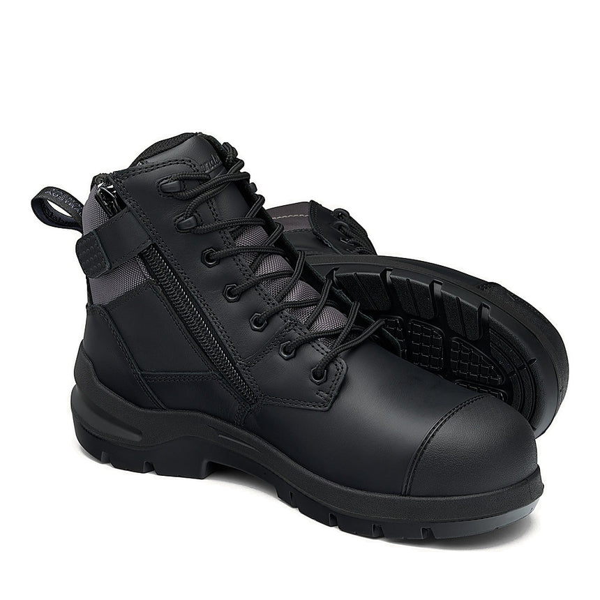 Blundstone DuraFit #7561 Safety Boot - Zip Side Lace Up Zip Up Boots Blundstone