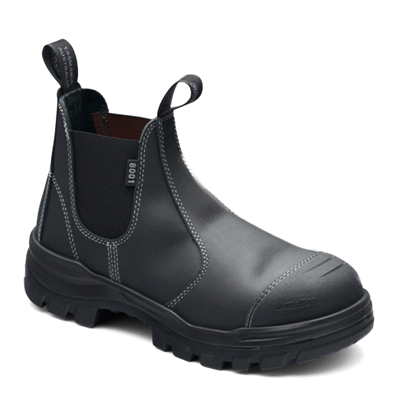 8001 Unisex Rotoflex Safety Boots - Black Elastic Sided Boots Blundstone   