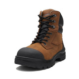 8066 Unisex Rotoflex Safety Boots - Saddle Brown Zip Up Boots Blundstone   