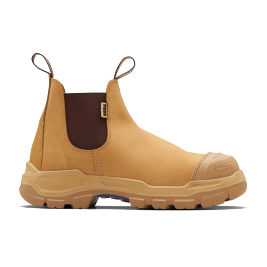9000 Unisex Rotoflex Safety Boots - Wheat Elastic Sided Boots Blundstone   