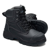 9011 Unisex Rotoflex Safety Boots - Black Zip Up Boots Blundstone   