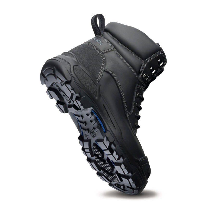 9011 Unisex Rotoflex Safety Boots - Black Zip Up Boots Blundstone   