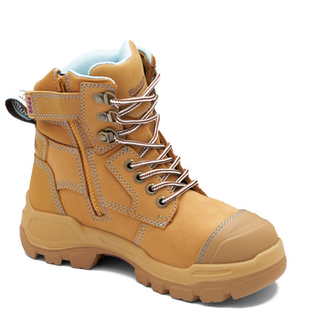 9960 Women's Rotoflex Safety Boots - Wheat Zip Up Boots Blundstone   