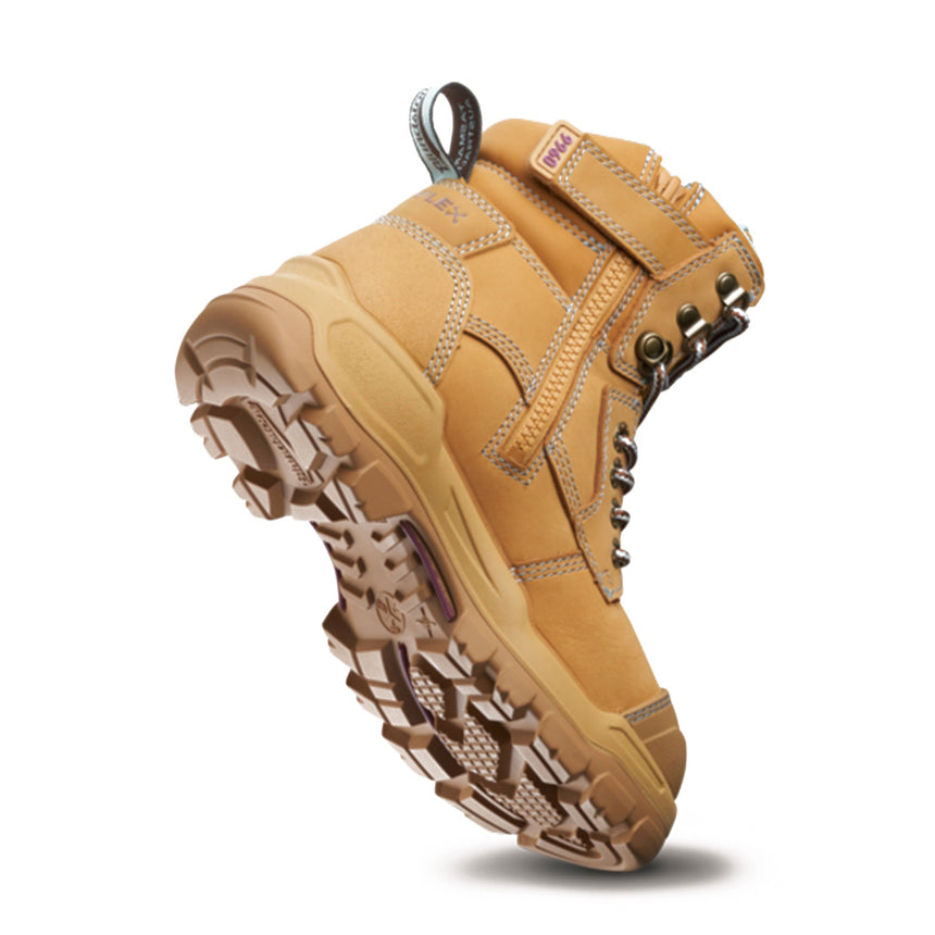 9960 Women's Rotoflex Safety Boots - Wheat Zip Up Boots Blundstone   