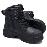 9961 Women's Rotoflex Safety Boots - Black Zip Up Boots Blundstone