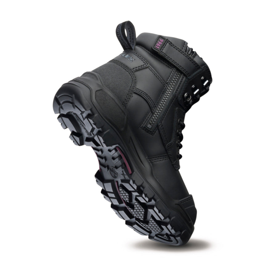 9961 Women's Rotoflex Safety Boots - Black Zip Up Blundstone   