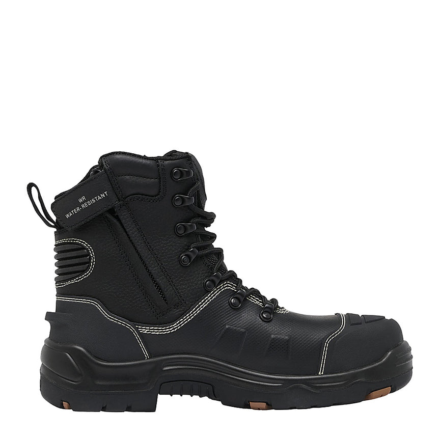 KingGee Bennu Caustic Water Proof 6" Steel Toe Safety Boot Lace Zip Boot KingGee