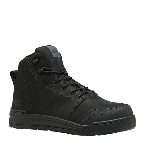 Evolution Lace Up & Side Zip 5" Steel Toe Safety Boot Lace Zip Boot Hard Yakka Black Mens AU 6