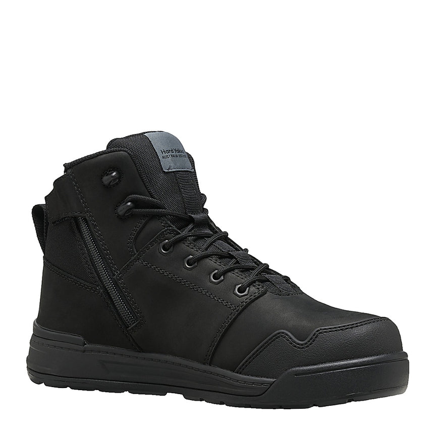 Evolution Lace Up & Side Zip 5" Steel Toe Safety Boot Lace Zip Boot Hard Yakka